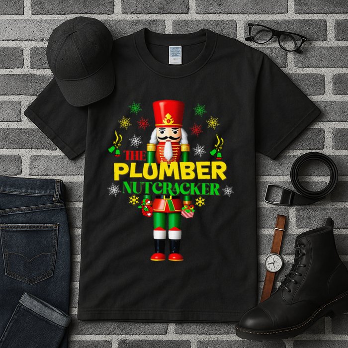 Nutcracker Plumber Merry Christmas Holiday Funny Pajama Tall T-Shirt