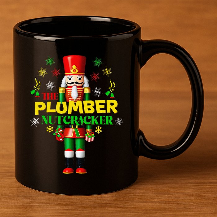 Nutcracker Plumber Merry Christmas Holiday Funny Pajama 11oz C Handle Ceramic Mug