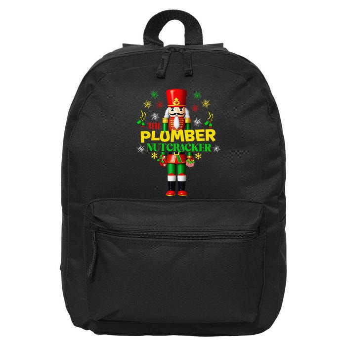 Nutcracker Plumber Merry Christmas Holiday Funny Pajama 16 in Basic Backpack