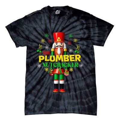 Nutcracker Plumber Merry Christmas Holiday Funny Pajama Tie-Dye T-Shirt