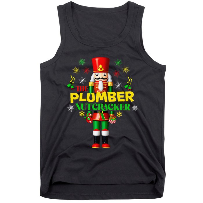 Nutcracker Plumber Merry Christmas Holiday Funny Pajama Tank Top