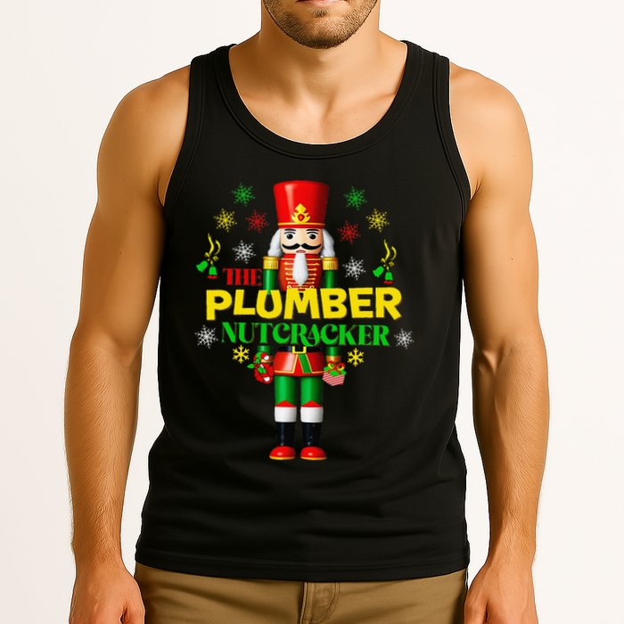 Nutcracker Plumber Merry Christmas Holiday Funny Pajama Tank Top