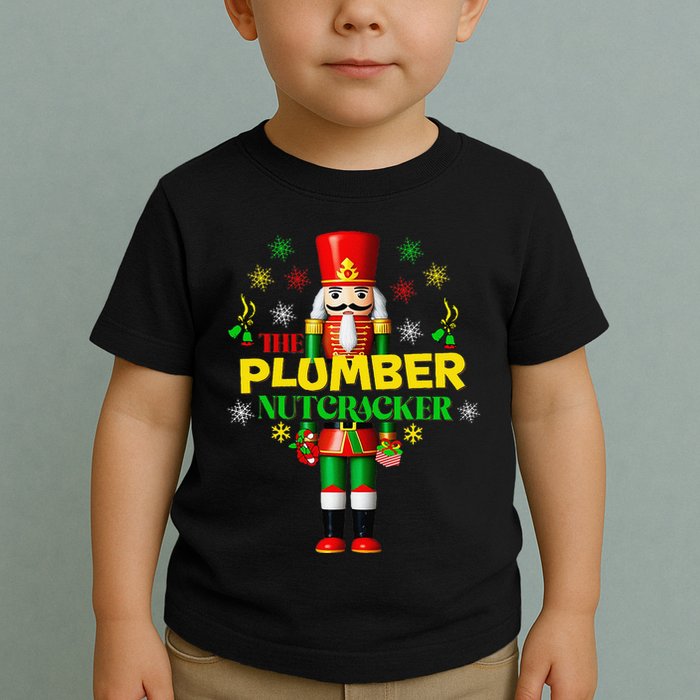 Nutcracker Plumber Merry Christmas Holiday Funny Pajama Toddler T-Shirt