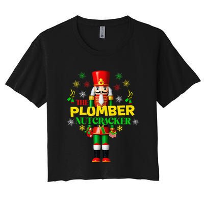 Nutcracker Plumber Merry Christmas Holiday Funny Pajama Crop Top