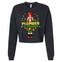 Nutcracker Plumber Merry Christmas Holiday Funny Pajama Cropped Pullover Crew