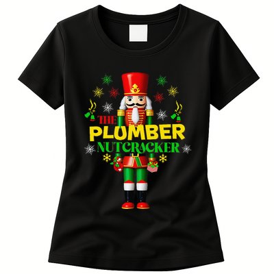 Nutcracker Plumber Merry Christmas Holiday Funny Pajama Womens T-Shirt