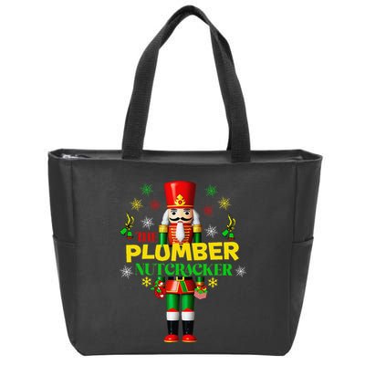 Nutcracker Plumber Merry Christmas Holiday Funny Pajama Zip Tote Bag