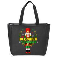 Nutcracker Plumber Merry Christmas Holiday Funny Pajama Zip Tote Bag