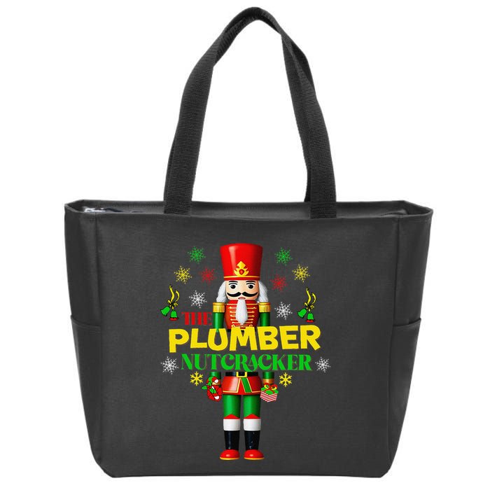 Nutcracker Plumber Merry Christmas Holiday Funny Pajama Zip Tote Bag