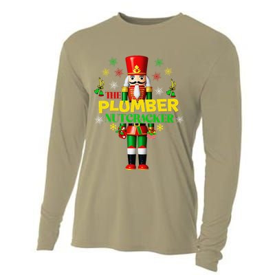 Nutcracker Plumber Merry Christmas Holiday Funny Pajama Cooling Performance Long Sleeve Crew
