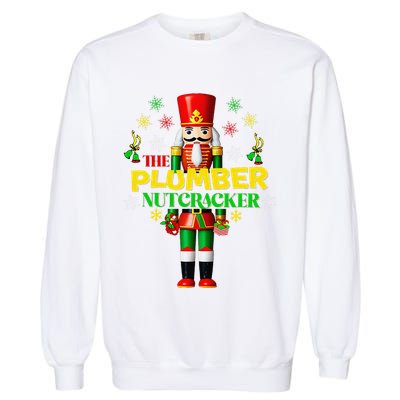 Nutcracker Plumber Merry Christmas Holiday Funny Pajama Garment-Dyed Sweatshirt