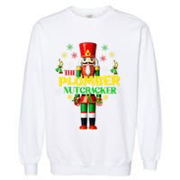 Nutcracker Plumber Merry Christmas Holiday Funny Pajama Garment-Dyed Sweatshirt