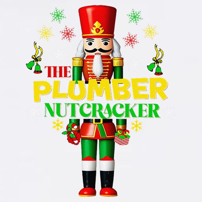 Nutcracker Plumber Merry Christmas Holiday Funny Pajama Garment-Dyed Sweatshirt