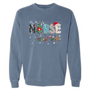 Nurse Pride Meets Christmas: Christmas Nurse Funny Gift Garment-Dyed Sweatshirt