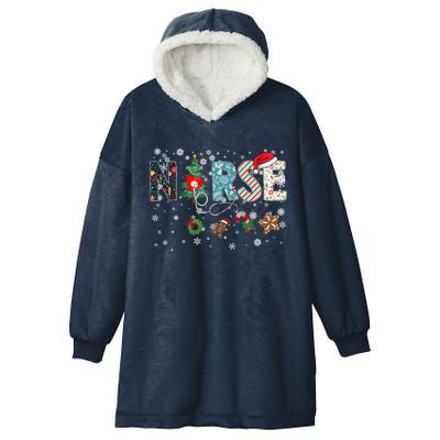 Nurse Pride Meets Christmas: Christmas Nurse Funny Gift Hooded Wearable Blanket