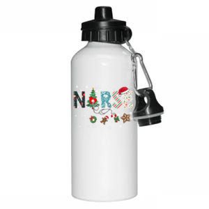 Nurse Pride Meets Christmas: Christmas Nurse Funny Gift Aluminum Water Bottle 