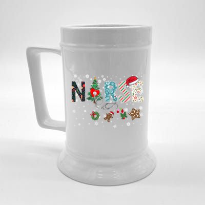 Nurse Pride Meets Christmas: Christmas Nurse Funny Gift Beer Stein