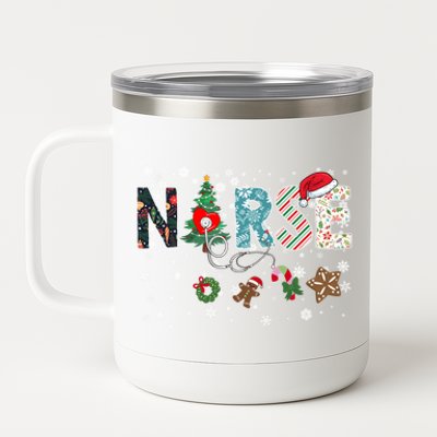 Nurse Pride Meets Christmas: Christmas Nurse Funny Gift 12 oz Stainless Steel Tumbler Cup