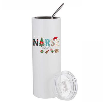 Nurse Pride Meets Christmas: Christmas Nurse Funny Gift Stainless Steel Tumbler