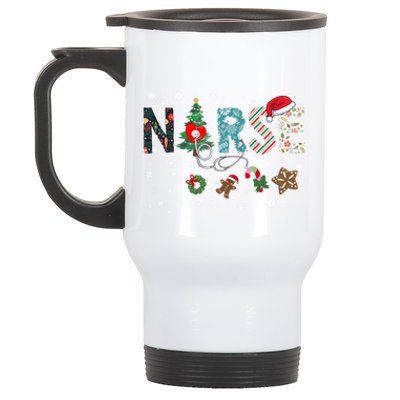 Nurse Pride Meets Christmas: Christmas Nurse Funny Gift Stainless Steel Travel Mug