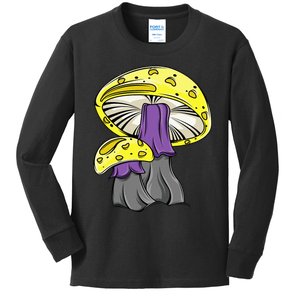 N.O.N.B.I.N.A.R.Y Pride Mushroom Kids Long Sleeve Shirt