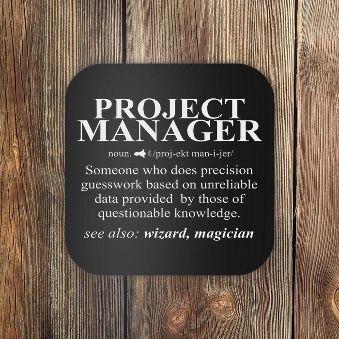Noun Project Manager Definition Project Management Coaster