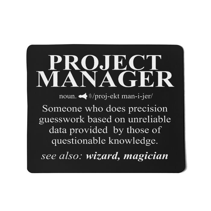 Noun Project Manager Definition Project Management Mousepad