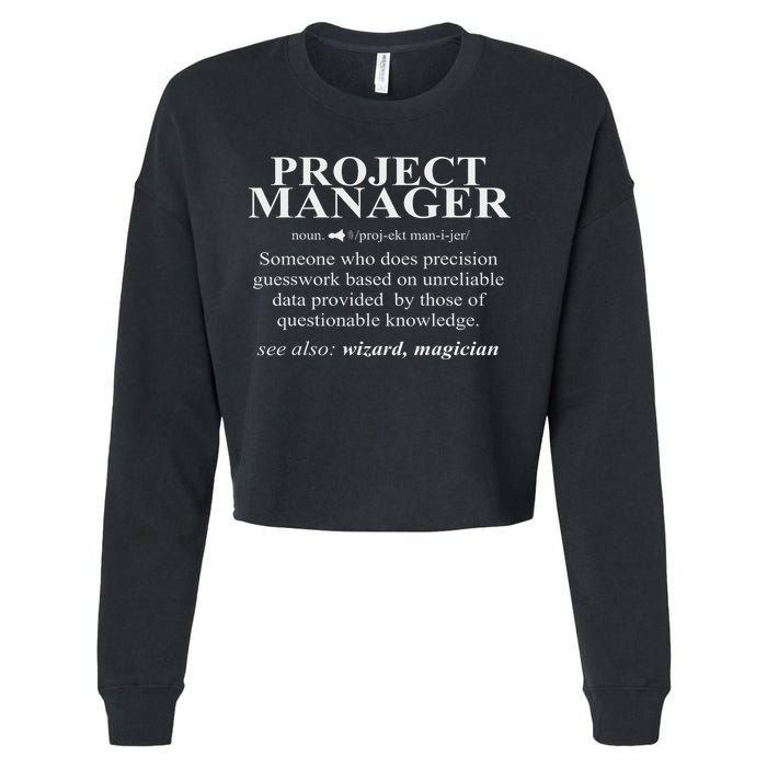 Noun Project Manager Definition Project Management Cropped Pullover Crew