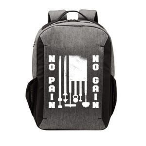 No Pain No Gain Workout American Flag Weight Lifting Usa Gift Vector Backpack