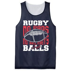 No Pads No Helmets Just Balls Funny Rugby Mesh Reversible Basketball Jersey Tank