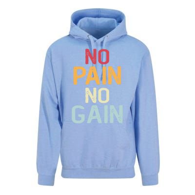 No Pain No Gain Gym Workout Fitness Training Gift Unisex Surf Hoodie