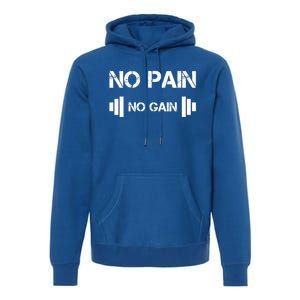 No Pain No Gain Workout Motivation Gift Premium Hoodie