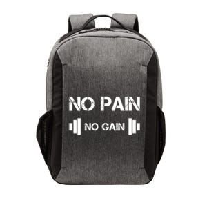 No Pain No Gain Workout Motivation Gift Vector Backpack