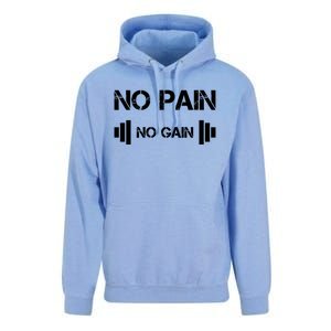 No Pain No Gain Workout Motivation Gift Unisex Surf Hoodie