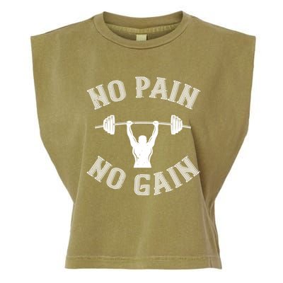 No Pain No Gain Gift Funny Gym Workout Great Gift Garment-Dyed Women's Muscle Tee