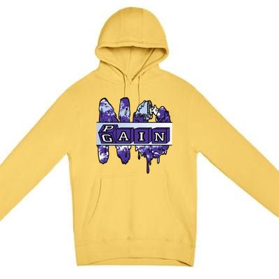 No Pain No Gain Retro Concord 5s Matching Gift Premium Pullover Hoodie