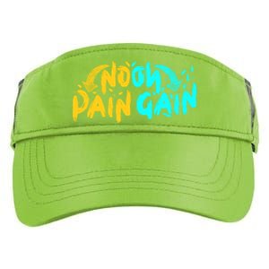 No Pain No Gain Wrathful Gym Bodybuilding Clothing Design Meaningful Gift Adult Drive Performance Visor