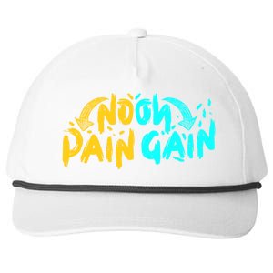 No Pain No Gain Wrathful Gym Bodybuilding Clothing Design Meaningful Gift Snapback Five-Panel Rope Hat