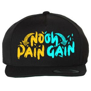 No Pain No Gain Wrathful Gym Bodybuilding Clothing Design Meaningful Gift Wool Snapback Cap