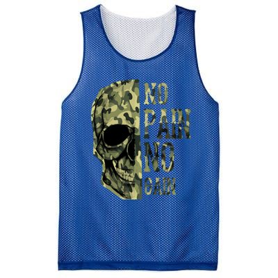 No Pain No Gaingift Skull Mindset Motivation Gym Meaningful Gift Mesh Reversible Basketball Jersey Tank