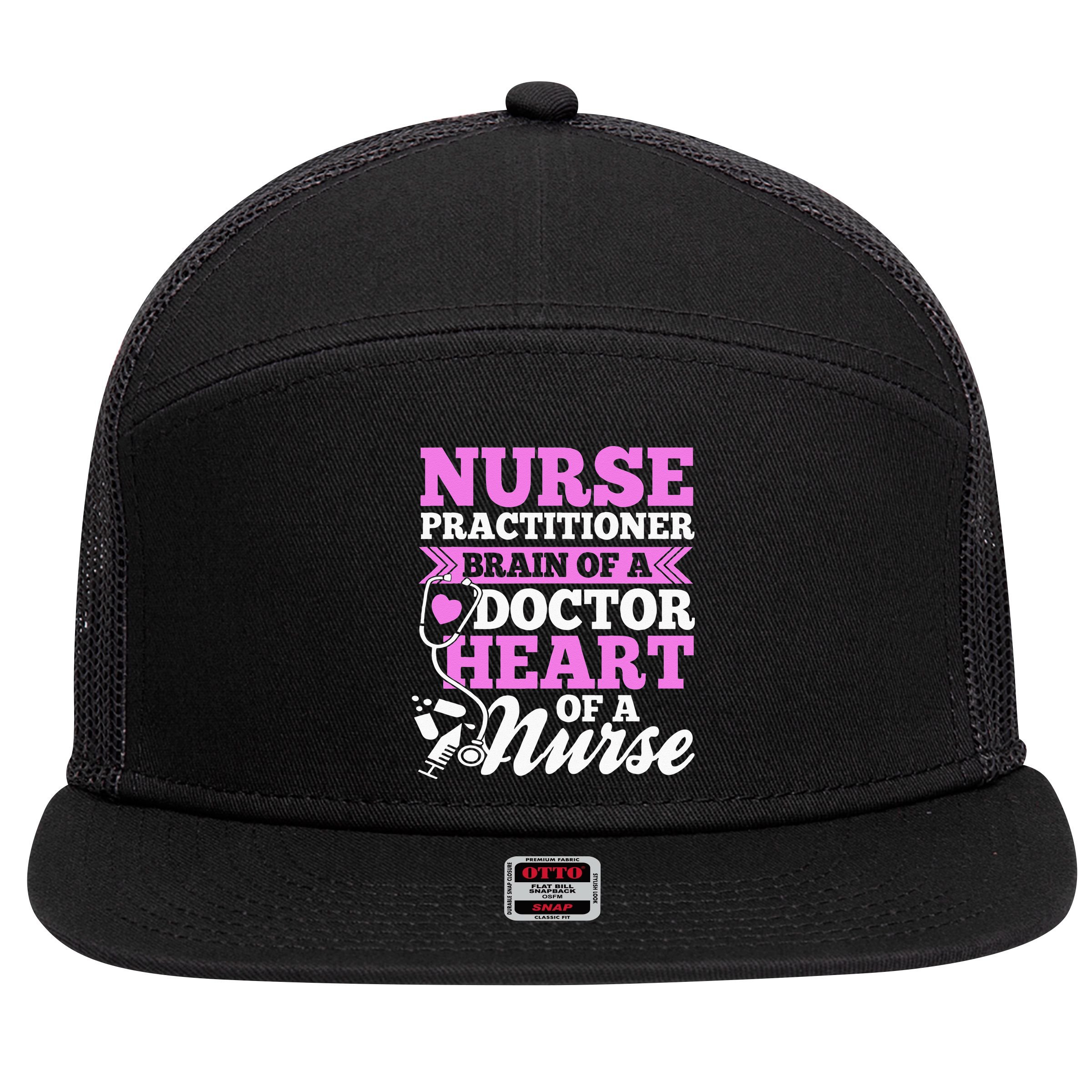 Nurse Practitioner Nurse Nurse 7 Panel Mesh Trucker Snapback Hat
