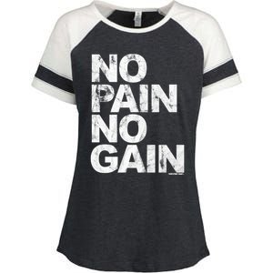 No Pain No Gain Gift Training Funny Gift Enza Ladies Jersey Colorblock Tee