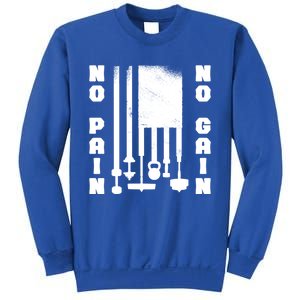 No Pain No Gain Workout American Flag Weight Lifting Usa Meaningful Gift Sweatshirt