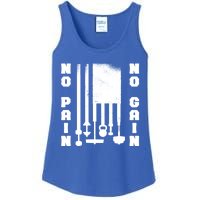 No Pain No Gain Workout American Flag Weight Lifting Usa Meaningful Gift Ladies Essential Tank