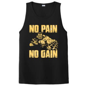 No Pain No Gain Bodybuilding Gym Motivational Inspirational Gift PosiCharge Competitor Tank