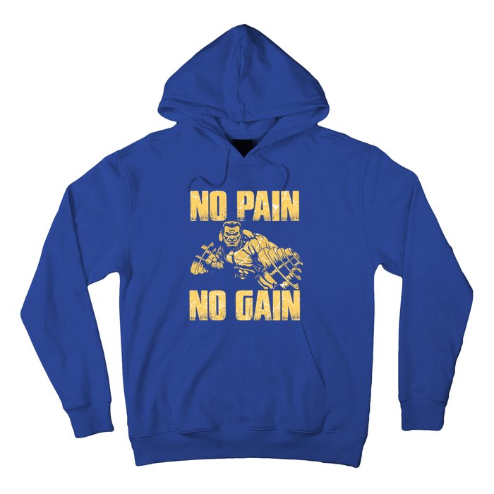 No Pain No Gain Bodybuilding Gym Motivational Inspirational Gift Hoodie