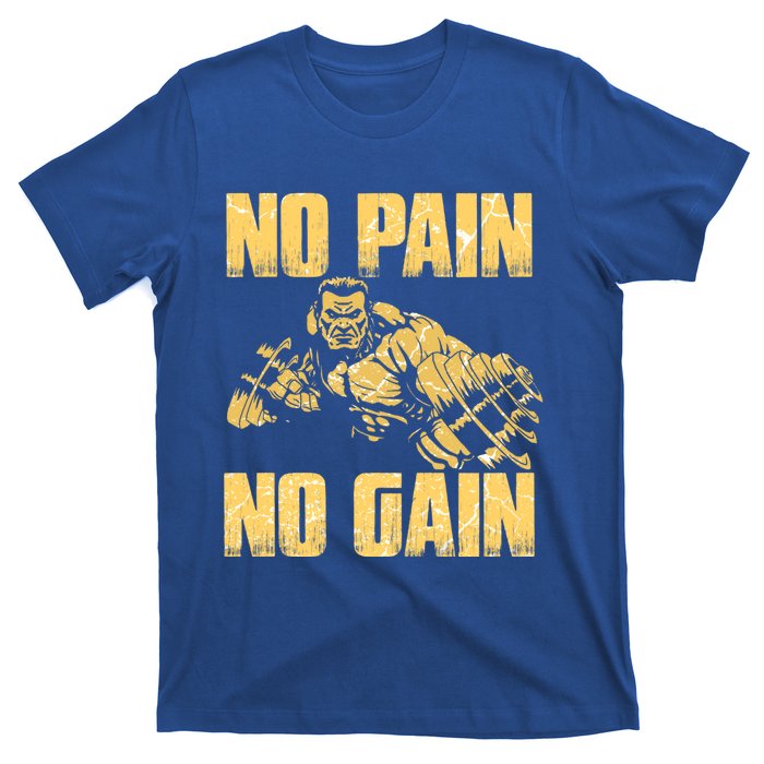 No Pain No Gain Bodybuilding Gym Motivational Inspirational Gift T-Shirt