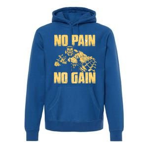 No Pain No Gain Bodybuilding Gym Motivational Inspirational Gift Premium Hoodie