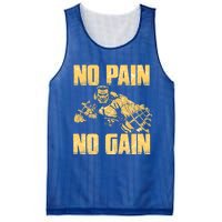 No Pain No Gain Bodybuilding Gym Motivational Inspirational Gift Mesh Reversible Basketball Jersey Tank