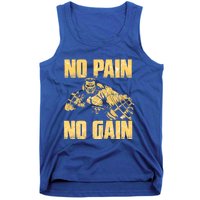 No Pain No Gain Bodybuilding Gym Motivational Inspirational Gift Tank Top